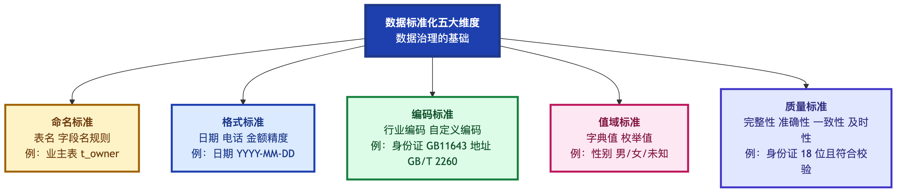 数据标准化五大维度