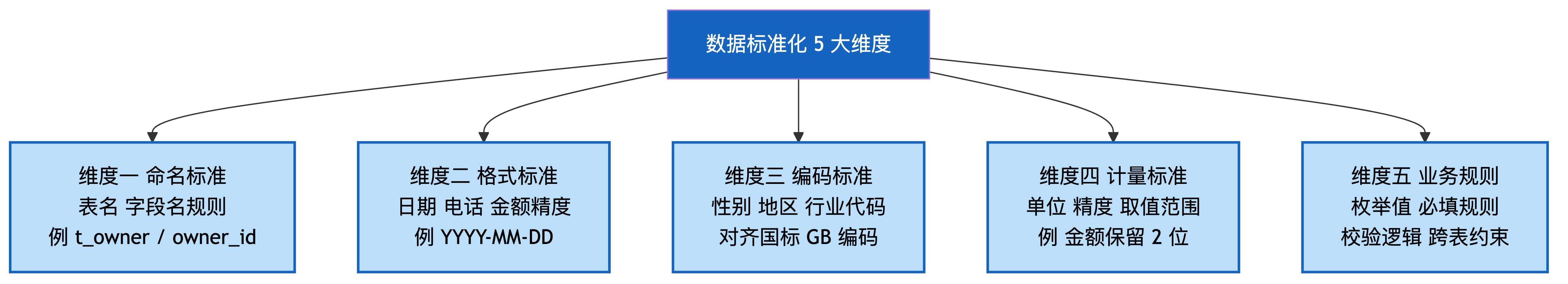 数据标准化五大维度