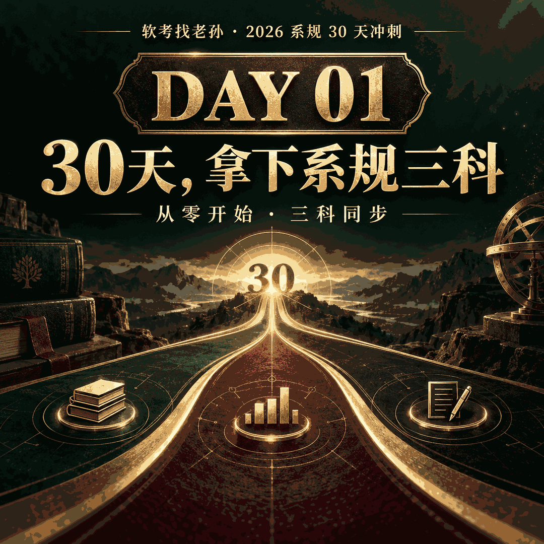 Day01|三十天,把系规三科一次拿下:从零开始的冲刺总纲与每日作战表