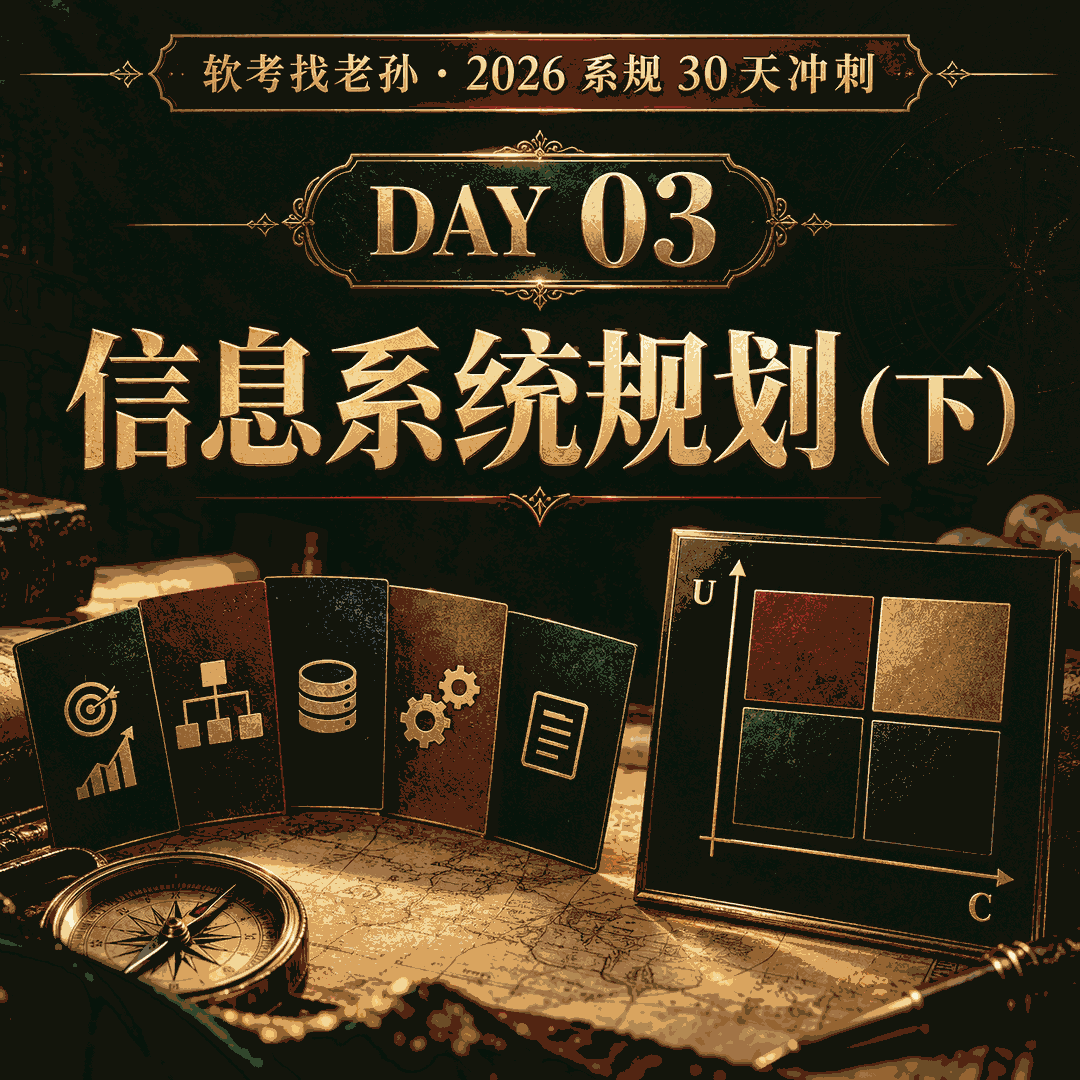 Day03｜第 4 章 信息系统规划（下）：五种常用方法速辨，谁提出、哪一年、几步走，以及 U/C 矩阵到底在做什么