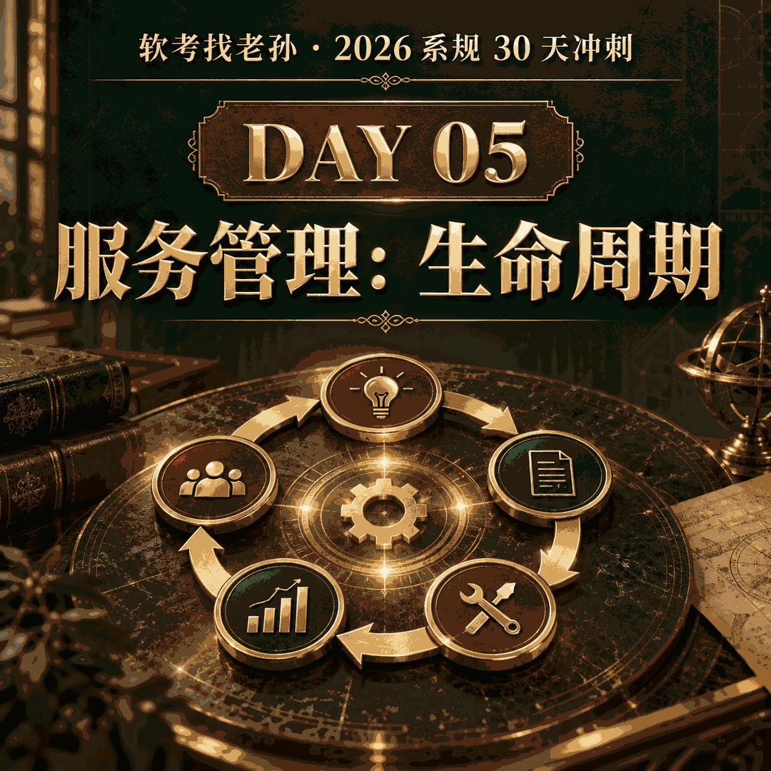 Day05|第 12 章 信息系统服务管理(一):服务生命周期、服务目录与 SLA、四要素设计,三科交汇的第一天