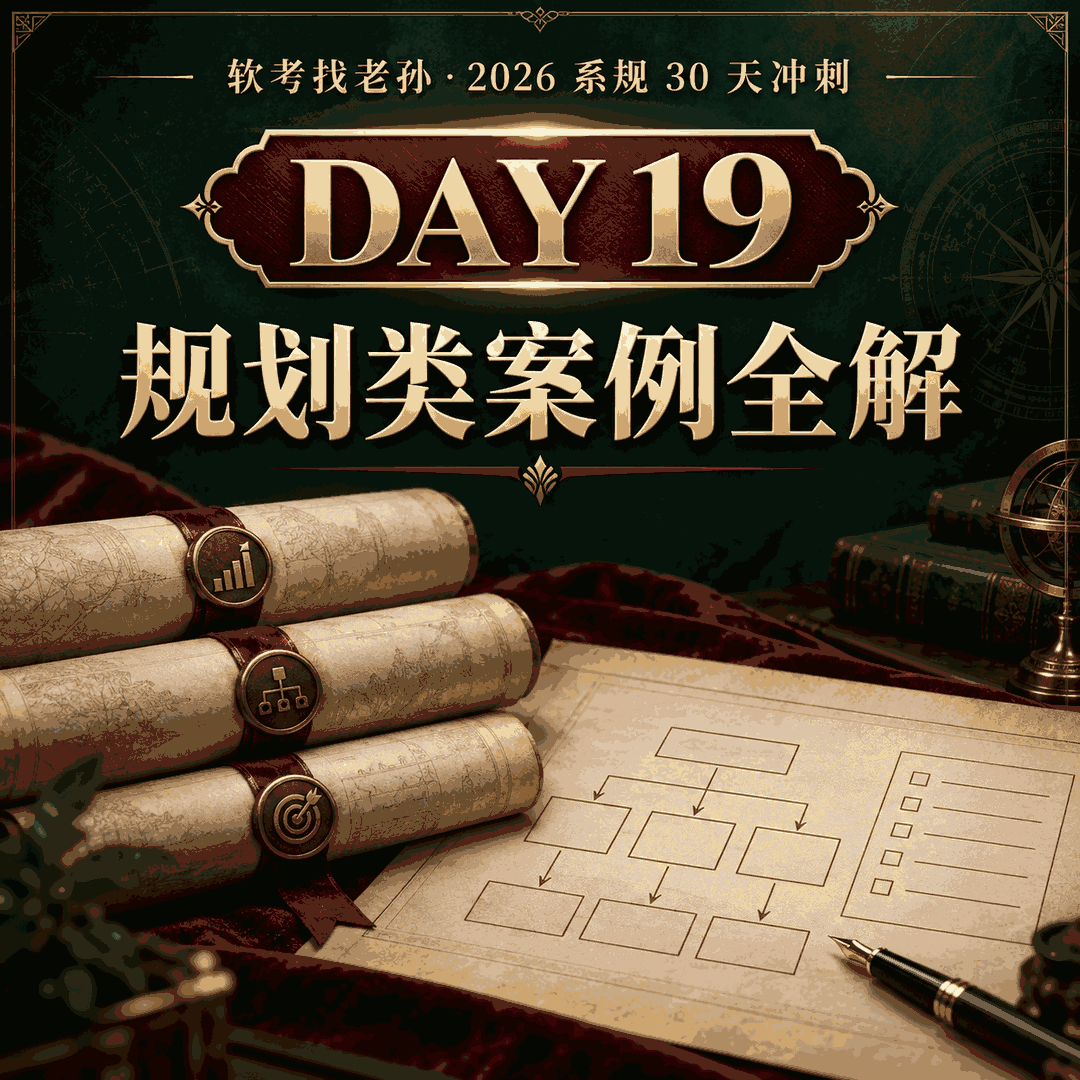 Day19|案例分析第二课:2025 年下半年三道案例题全解,规划类案例五种问法与答题模板,方法篇未考清单押点