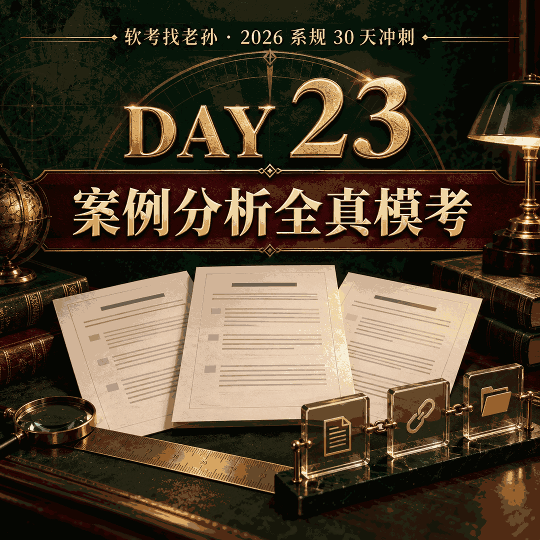 Day23|案例分析模考,三道新版口径全真题与评分标准逐点对照